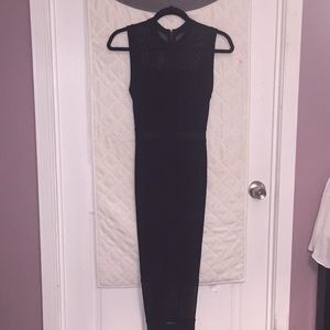 Alice and Olivia midi dress with mesh